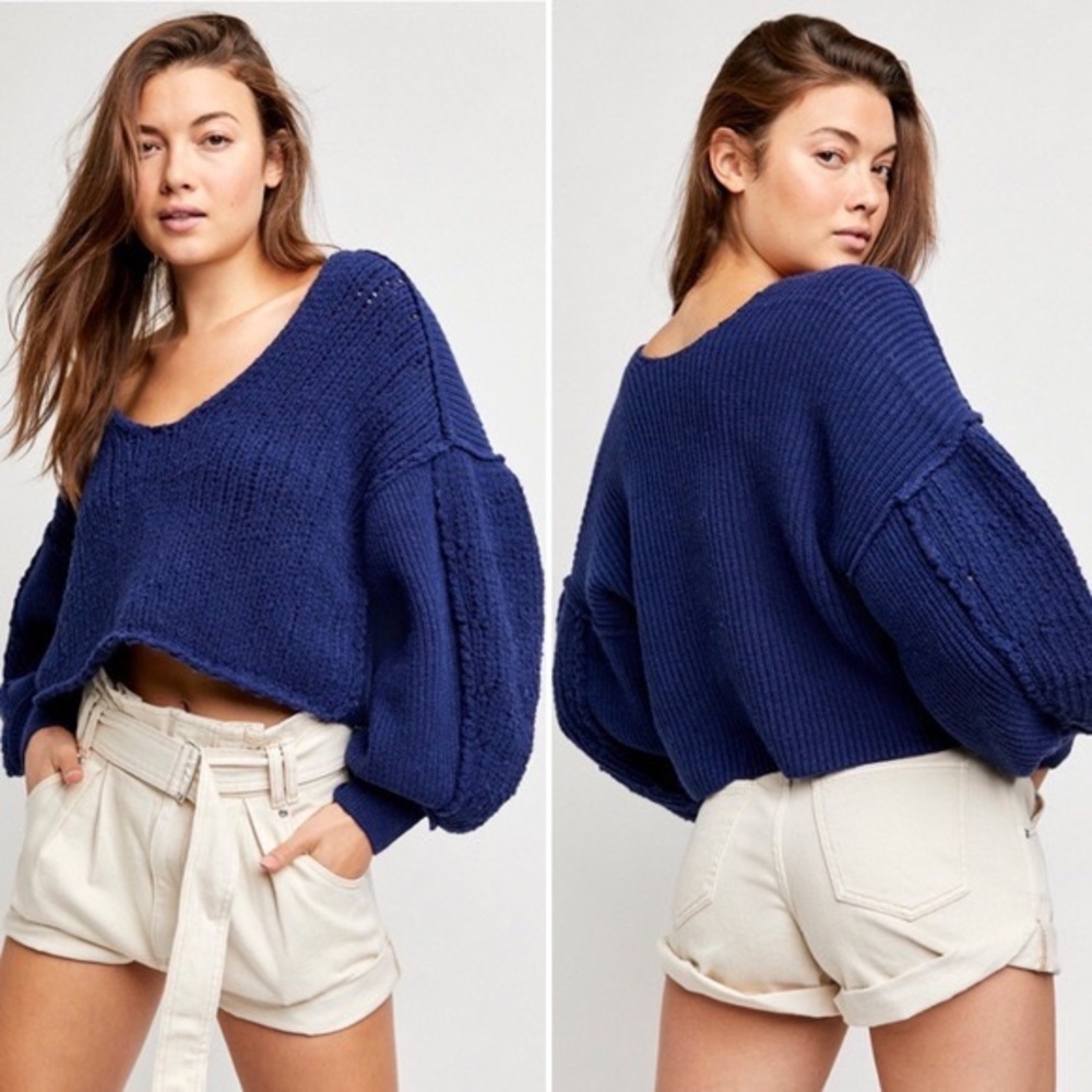 Free People Boxy cropped sweater